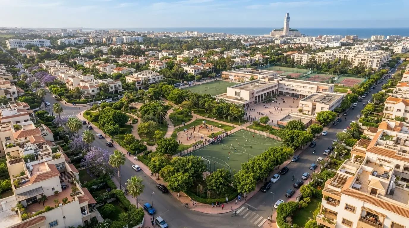 Quartiers familiaux à Casablanca : le comparatif complet 2026