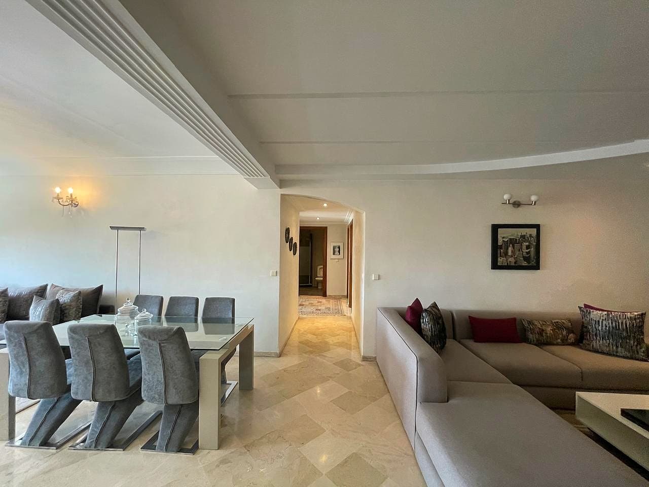 Appartement 3 chambres meublé avec jardin à louer à Maarif Casablanca — photo 1