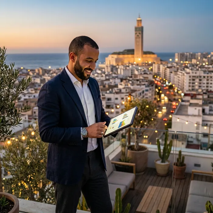Investisseur analysant un bien locatif